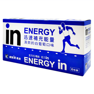 WEIDER 威德 清涼果凍 能量 6包 Set, 迅速補充能量, 清爽的白葡萄口味, 1080g, 1盒