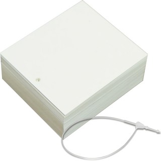 Aienpi 方形空白標籤吊牌 6 x 7公分 400入 + 吊牌扣環 1000入 套組, 1組, 白色