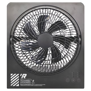 樂活不露 征服者充電扇,RF-01,黑色,便攜式USB充電風扇, 1個