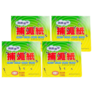 Sinon 興農環保捕蠅紙 M 5入 無毒安全乾燥方便使用, 300g, 4盒