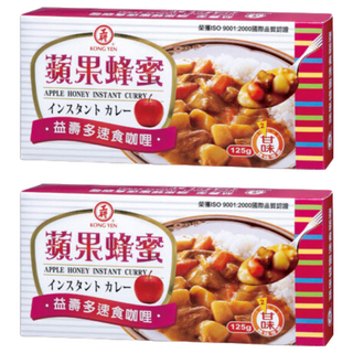 工研 益壽多蘋果蜂蜜速食咖哩，125g, 2盒