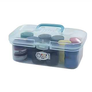 JUSKU 佳斯捷 百貨King 小芭比置物盒 20.8 x 11.7 x 8.8cm, 藍色, 3個