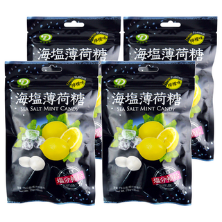 綠得製菓 海塩薄荷糖 檸檬味, 75g, 4包