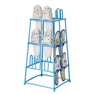 JUSKU 佳斯捷 金元素鞋架 三層立體結構 簡約現代風格 居家鞋子收納好幫手, 顏色隨機, 1個