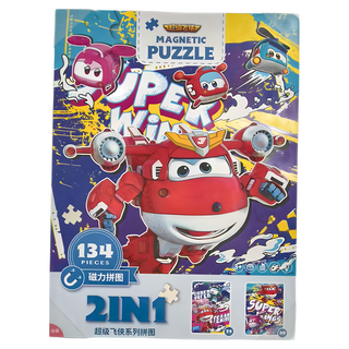 古部 拼圖 Set 134片 磁力拼圖 2合1超级飞侠系列拼图, 1盒