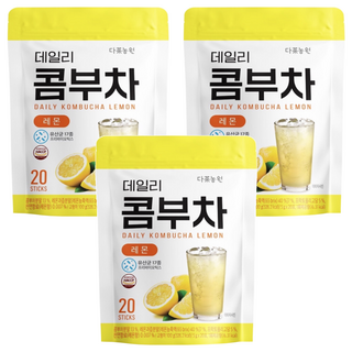 Danongwon 乳酸菌康普茶沖泡飲 檸檬口味, 5g, 20條, 3袋