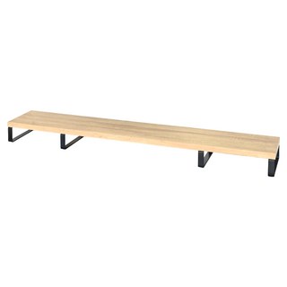 HOPMA 合馬家具 104公分超長版金屬底座螢幕增高架 (漂流木)(淺橡木)