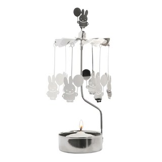 Pluto Design 旋轉燭座 金屬材質 16cm, 銀色