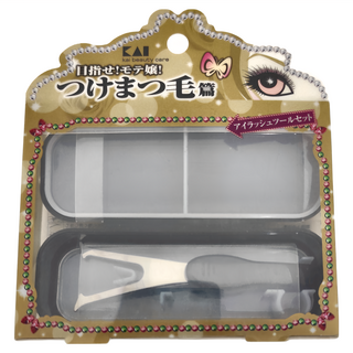 KAI 貝印 Y字型假睫毛夾 + 膠水 + 盒, HC-1443, 1組