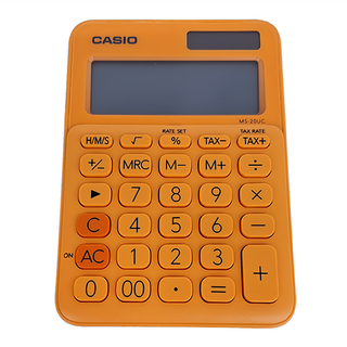 CASIO 卡西歐 計算機 MS-20UC, 橘色, 1個