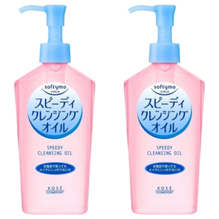 KOSE 高絲 softymo 絲芙蒂 乾濕兩用瞬淨卸妝油, 一次卸除防水彩妝和睫毛膏, 含有8種植物油, 手濕臉濕皆可使用, 溫和配方, 240ml, 2瓶