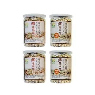 盛花園 白薏仁糙薏仁爆米花4件組 低溫烘培香脆微鹹 非基因食品 90g, 360g, 1組