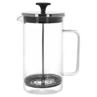 LA CAFETIERE 玻璃法式濾壓壺 簡約銀, 350ml, 法式濾壓壺 + 壺蓋, 1個