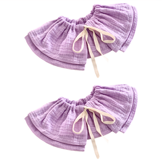 純棉紗布口水巾, 紫色, 2條