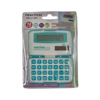 PRACTICAL 實用牌 PR-C12H 電子計算機 12位元, 顏色隨機, 1個