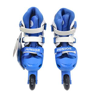 SUCCESS 成功 兒童伸縮直排輪 發光輪, 硬殼設計 支撐性佳, 藍色, L, 1雙