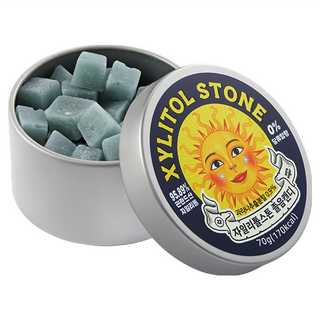 XYLITOL STONE Candy 韓國木糖醇小方糖 05 勁涼薄荷, 1個, 70g