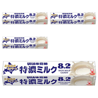 UHA 味覺糖 特濃牛奶條糖，嚴選北海道牛奶製成，濃濃奶香與順滑口感, 37g, 4條