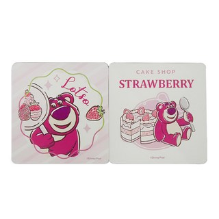 收納王妃 玩總烘焙 軟式珪藻土杯墊 方 2個, 草莓蛋糕, 1組