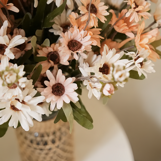 沐慕家居 仿真花小野玲梅 52 x 5-7.5cm, 白色, 6個