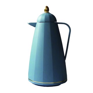 TROMSO 巴黎雅典娜玻璃內膽無毒保溫壺 不必插電 保溫12小時 保冰16小時, 1L, 典雅茉藍, 1個
