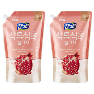 LION 獅王 Green smile 石榴醋洗碗精補充包, 860ml, 2包