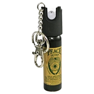 PEACE ULTRA 金盾鑰匙防身噴霧 10% OC辣椒油樹脂/200萬辣度單位 容量約20ml 強力型 噴射距離2~3公尺, 1罐