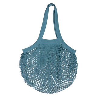 Now Designs 編織肩背包 100%純棉, 16 x 2 x 19.5cm, 海藍色