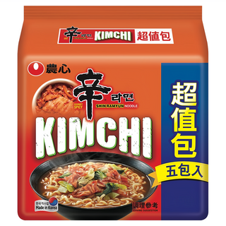 NONGSHIM 農心 辛拉麵 辛辣白菜風味拉麵 120g, 5包