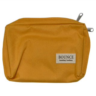 BOUNCE 多格夾層隨身萬用收納包, 18cmx13.5cmx5.5cm, 黃色, 18 x 11.5 x 5.5 cm, 1個