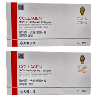 大醫生技 德國水解膠原蛋白粉, 無腥味無膽固醇, 小分子好吸收, 6g, 30包, 2盒