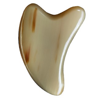 天然牛角刮痧板 11年老白水牛角 厚7mm 臉部身體經絡按摩 舒緩肌肉疲勞, 1入, 木色調