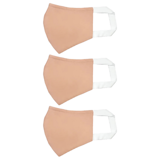 Osun 歐桑生活 防疫3D立體三層防水運動透氣布口罩 成人用, 1入, 3片, 淺豆沙