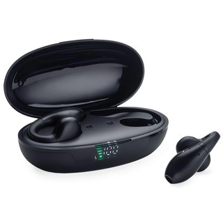 E-books 高音質耳夾氣傳導真無線藍牙5.3耳機 LED電量顯示 IPX4防水, E-EPA259, 黑色