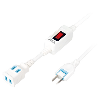 POWER BULL 動力公牛 旗艦型 2插延長中繼線 33g, 白色, 2m, 1條