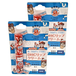 DHC 純欖護唇膏 威利在哪裡 歡樂版, 保濕成分, 無香料, 無著色, 1.5g, 2支