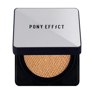 PONY EFFECT 氣墊粉餅組, SPF50 PA+++, 抗藍光和紫外線, 無重力粉體, 001 ROSY IVORY, 1組