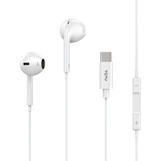 TOTU 拓途 Type-C 線控耳機 - 聽歌通話高清麥克風, 耀系列, 白色