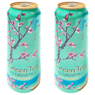 Arizona 亞歷桑納 蜂蜜人蔘綠茶 650ml, 2罐