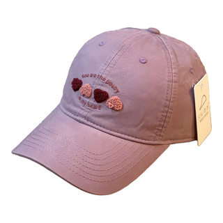 PORABELLA 運動純色絨毛愛心字母防曬健行帽 HAT020, 1個, 紫色