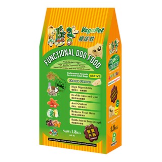 VegePet 維吉 成犬用 機能性高級素狗食 1.8kg 全犬適用, 起司, 1袋