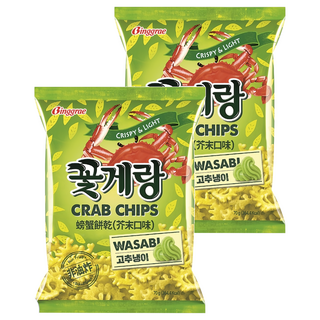 Binggrae 螃蟹造型餅乾 芥末口味, 70g, 2包