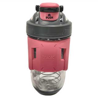 TKK 美國進口Tritan 專業級T-Max能量搖搖杯 運動水瓶 (加厚款)-海棠粉, 700ml, 1個