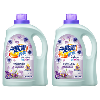Attack 一匙靈 台灣公司貨 歡馨香氛洗衣精 蝶舞紫羅蘭香, 2.4kg, 2瓶