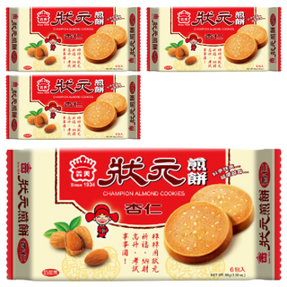 義美 狀元煎餅 杏仁口味, 96g, 4包