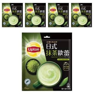 Lipton 立頓 絕品醇 日式抹茶歐蕾, 19g, 15包, 5袋