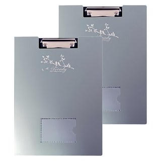 花漾雙色板夾 A4 31.5*23.4*1cm 內附斜口袋 省力夾, 藍色, 1組