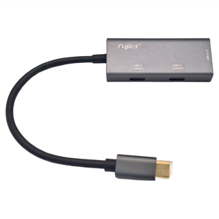 fujiei 富吉 USB3.2 TypeC HUB type c x 2 + USB2.0 24K鍍金頭 鋁合金外殼 10CM, TY1058, 1組