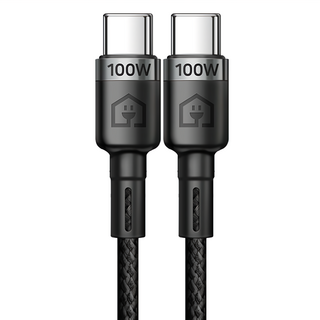 Home Planet Type C to Type C 100W高速充電線 黑色 2條, 2m