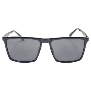 ALEGANT 潮流時尚TR90彈簧鏡腳寶麗來偏光墨鏡 UV400方框太陽眼鏡, 膠捲黑, 142mm